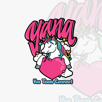 Yana Logo branding design digital illustration drawing graphic design illustration logo logo colorful logo design logo fun logo illustration unicorn vector