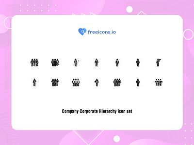 Company Corporate Hierarchy Icon Set branding design free icons icon illustration logo ui vector vector logo web