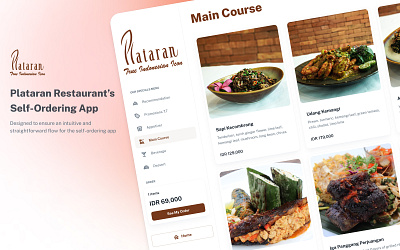 Plataran Restaurant’s - Self Ordering Apps food food and beverage plataran restaurant restaurant tech self ordering apps self service ordering kiosk ui user experience design user interface design