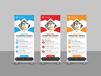 Corporate Business Marketing Roll Up Banner Design advertisement banner branding business corporate creative design display graphic design marketing modern pop up banner presentation print template pull up banner retractable banner roll up roll up banner stationery x banner