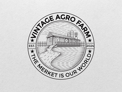 Agro farm vintage logo design 3d agro farm art agro farm logo agro logo art branding british logo coloring books design farm sketch graphic design illustration line art logo motion graphics typography vector vector art vintage vintage logo