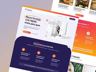 Les cocottes d'Augustine, Website UX/UI Design design home home page landing landing page manrope orange purple radius ui ui design ux ux design web web design webdesign