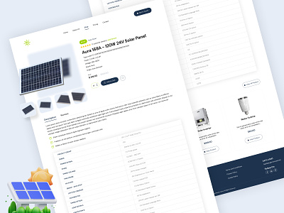 Solar Product Details Page UI Design graphic design product design