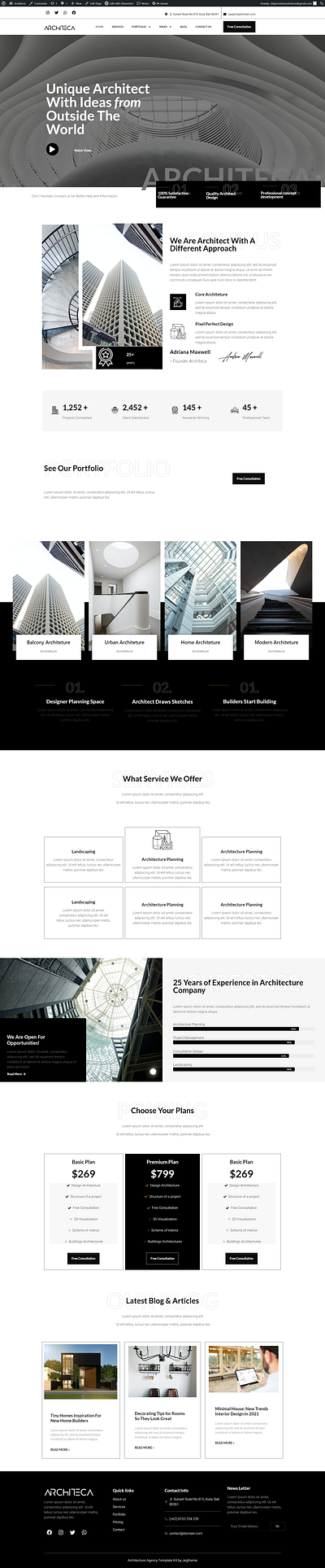 Architecture | WebDesign | Wordpress architrcture design design minimalist simple wordpress