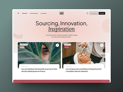 HB365, Website Hero Section beauty green home homepage lora nude pink plus jakarta sans ui ui design ux ux design web website