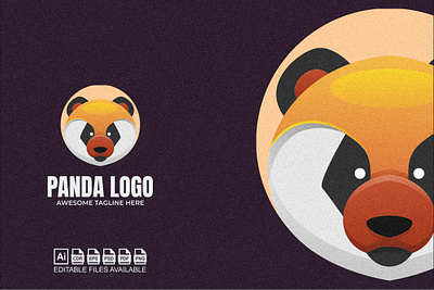 Panda Color Logo colorful design graphic design illustration logo panda