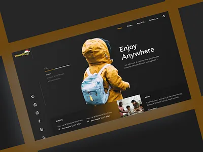 Children TV's Website branding children dark darkmode homepage landing page marketing pineapple tv ui ux web website
