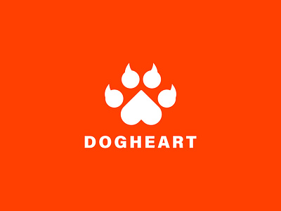 Dog Heart Logo brand guidelines brand identity branding branding design design dog heart logo dog logo graphic design heart logo illustration logo logo design minimal logo