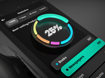 Stats Screen UI for Payment Terminal android pos terminal ui