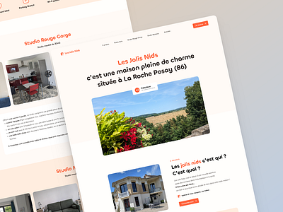 Les Jolis Nids, Website UX/UI Design chillax design holidays home homepage orange rental ui ui design ux ux design vacation web website