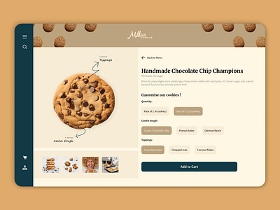 Daily UI : 33 Customize Product of a Cookie Website app cookie website cookies daily ui daily ui 33 design explore page interaction product page ui ux web