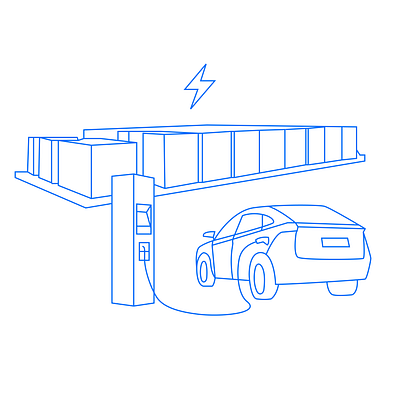 Battery + Electric Car figma illustration minimal ui vector
