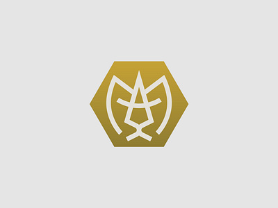 MAX Travel Ventures - Logo Design branding geometry gold golden gradient hexagon illustrator lion logo logo design logo mark mark max maximum symbol travel vector venture ventures