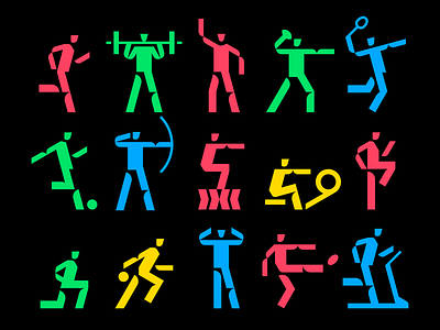 Icons for AURA Devices activity graphic design icon icon design pictogram sport icons