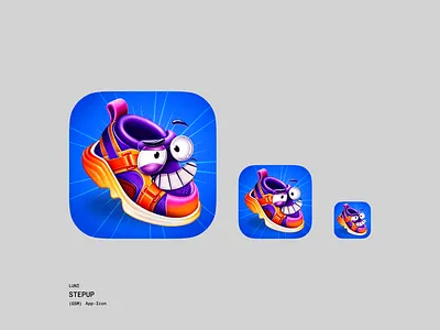 StepUp - App icon 3d app appicon branding design game graphic design illustration ios iphone logo shoes step tracker ui