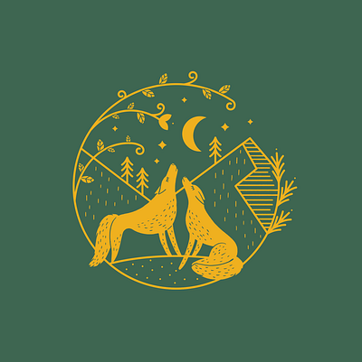 Bark at the Moon decorative design graphic design illustration lifestyle logo nature tattoo wildlife wolf wolves