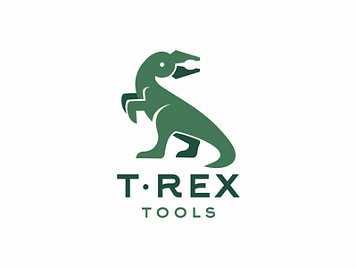 T-Rex tools brand branding design graphic design logo symbol t rex tools
