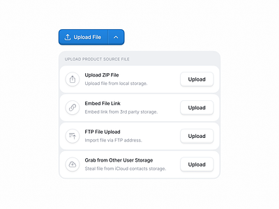Upload file 📂 button clean compress design desktop dropdown expand file icon interface marketplace minimal modal product saas simple ui upload web zip