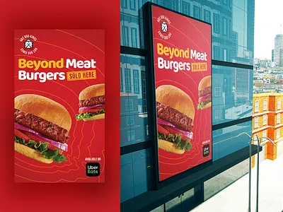 Beyond Meat Burgers - Billboard Design billboard design branding poster