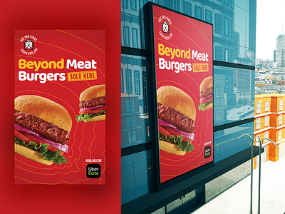 Beyond Meat Burgers - Billboard Design billboard design branding poster