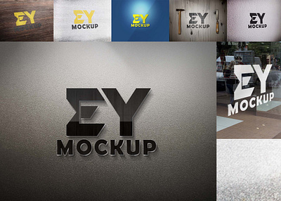 Online Wall Logo Mockup (PSD) download mock up download mockup mockup mockups psd psd mockup