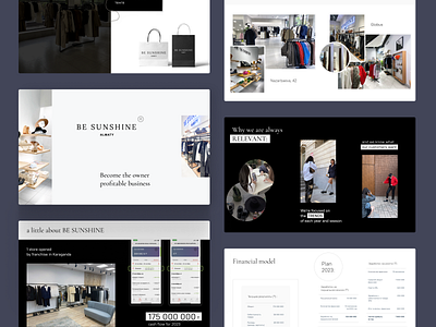 Be sunshine b2b branding business clothes graphic design presentation shop slides ui