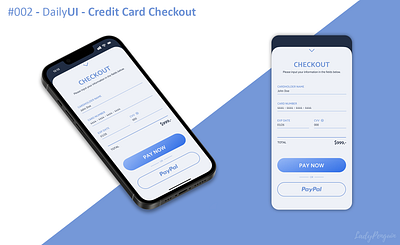#002 - DailyUI - Credit Card Checkout checkout dailyui figma graphic design mobile ui