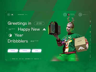 happy new year \ dribbblers apex legends christmas design event gaming green happy new year landing page new year the finals ui webiste winter