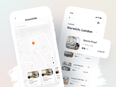 Real estate app ui clean design clean interface design clean mockup clean ui homepage interface design luxury design minimal design mobile screen ui uiux web design website