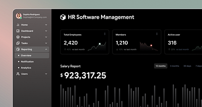 HR Software Platform 3d animation branding char dashboard design flat graphic design hr minimal mobile progress ui user ux web