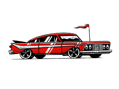 Illustration car illustration red