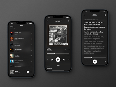 🎧 Music Player - Mobile app app dark mobile music player ui ux