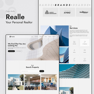 Realle - Your Personal Realtor clean design estate figma minimalist property real realtor ui ux web website