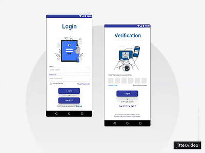 Login & Verification Screens animation app design figmadesigns ui uiux ux