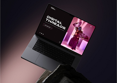 Digital Threads - Experimental Landing Page Design. design dls design experimental future graphic design landing page mordern design ui uiux web design webdesign website