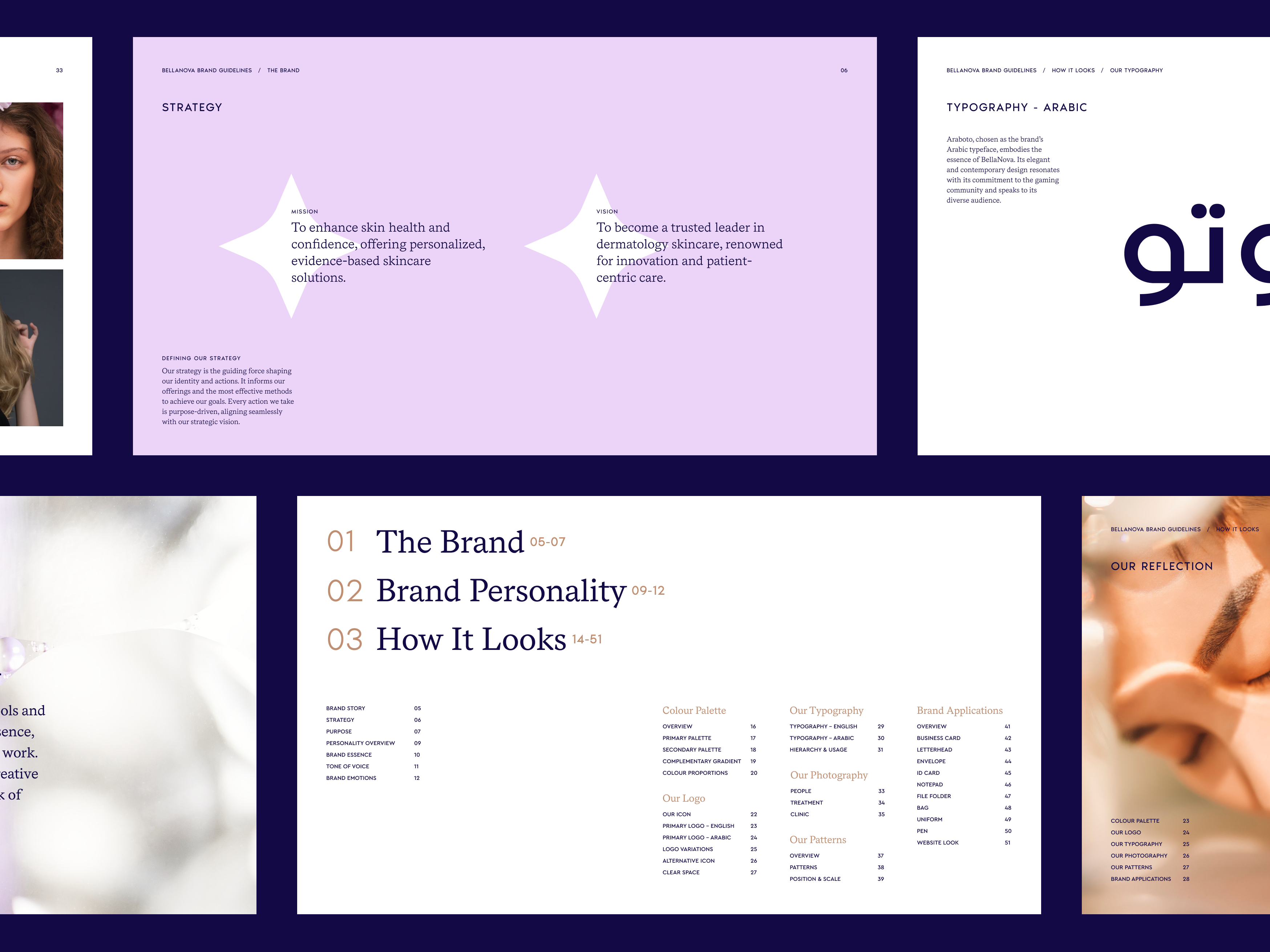 Bellanova Brand Guidelines beauty brand book brand guidelines brand logo brand manual brand strategy brand style guide branding branding book creative dermacare dermatology design designer doctor graphic design identity logo skin skin care