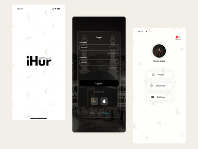 iHur App for a client 3d animation branding graphic design motion graphics ui