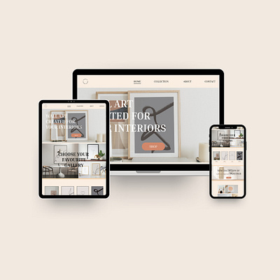 Landing Page for Wall Art Online Shop figma graphic design landing page ui ux visual design web design