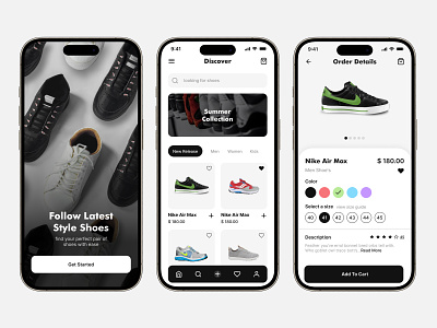 Shoes Store - Mobile App Concept app design concept brand design creative design ecommerce mobile app design ui ui design ui ux uiux user interface ux ux design