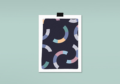 Shapes abstract colorful design hand drawn modern pattern seamless
