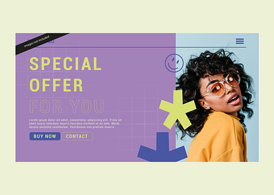 Landing page banner for sale banner colorful cool design graphic design sale template ui