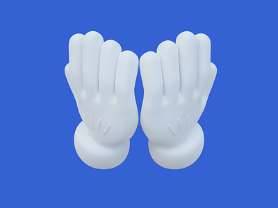 Pray Hand Icon 3d 3d animation 3d icon 3d illustration blender blue branding design glove hand emoji hand gesture illustration namaste emoji pray emoji retro retro cartoon ui white