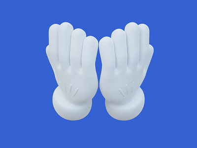 Pray Hand Icon 3d 3d animation 3d icon 3d illustration blender blue branding design glove hand emoji hand gesture illustration namaste emoji pray emoji retro retro cartoon ui white