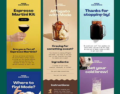 MODE Cold Brew Email Design coffee cold brew email email design email marketing graphic design
