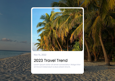 Vacation Destination Card UI card design cardui responsive ui ux vacation webdesign