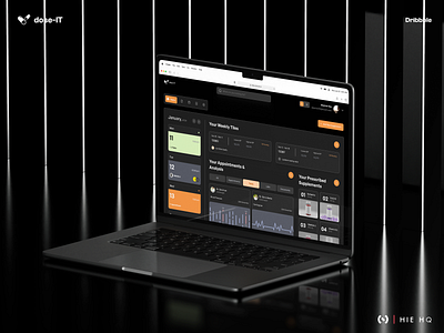 dose IT - Telemedicine App appointment dark theme diagnosis hospital ios medicine product design supplement tracker telemedecine tracker app web design webapp webpage