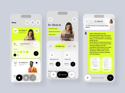 Sway - Psychological Healthcare Consultations app figma mobile app ui ux uxui uxui design