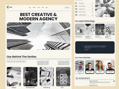 A creative agency website landing page agency branding design landing page ui ui design uiux ux website