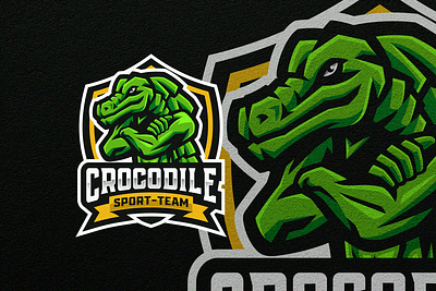 Crocodile Sport-Team aligator alligator beast crocodile design esport esports logo game gamer gaming logo mascot mascotlogo power reptile snapping sport strong swamp wild