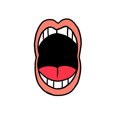 Portal Mouth animation art design drawing illustration loop morph motion graphics retro